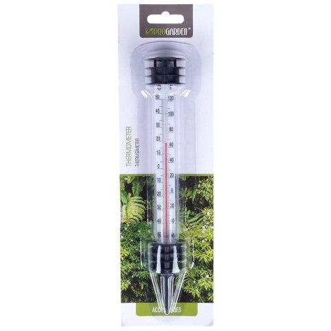 Termometr ogrodowy zewnętrzny wbijany w ziemię glebę biały 23cm PROGARDEN 569665