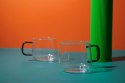 Zestaw 2 kubków szklanych La Cafetière z zielonym uchwytem, 275 ml