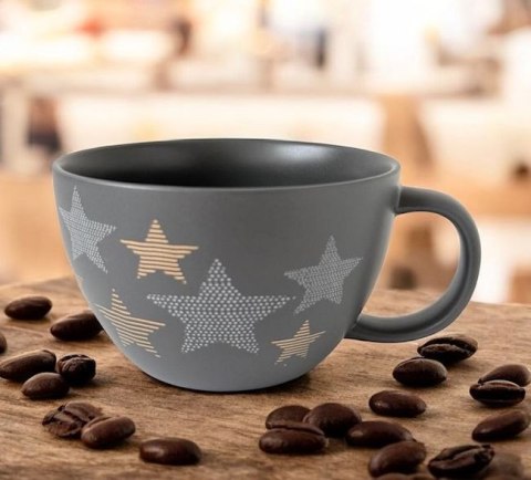 "Złote i Srebrne Gwiazdy" Kubek Porcelanowy w Pudełku 550 ml