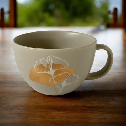 Złoty Liść Kubek Porcelanowy 550 ml