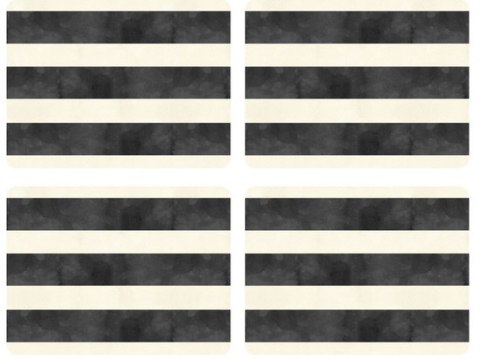 Czarno Białe Podkładki duże 4 szt.