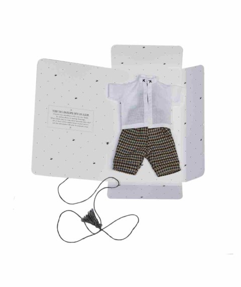 LALA Drewniana Lalka Orzechowa ze Spodniami