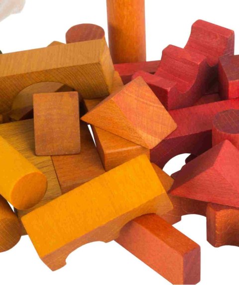 Drewniane Klocki w Worku - Kolorowe, 100 elementów