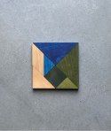 Drewniany Tangram w woreczku - barwa zimna