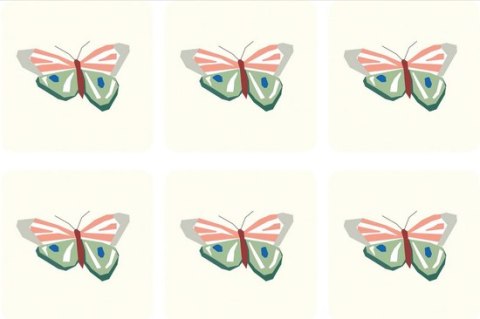 Motyle Podkładki male 6 szt.