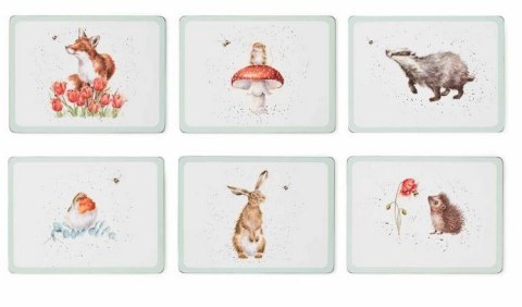 Zwierzęta Podkładki średnie 6 szt.