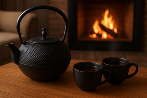 ZAPARZACZ ŻELIWNY 850ml Z FILTREM I PODGRZEWACZEM 2489