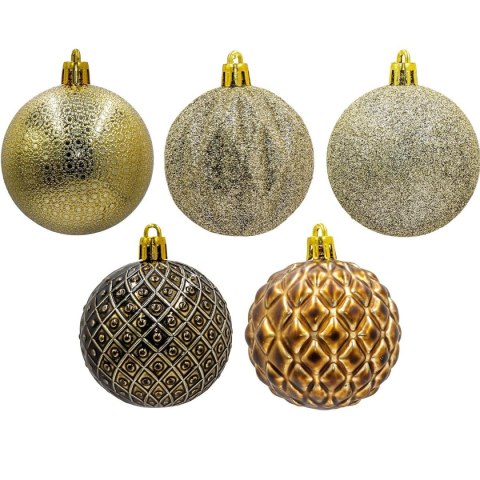 BOMBKA DEKORACYJNA PLASTIKOWA 6CM SET 35 SZT AMBER