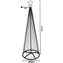 CHOINKA DEKORACYJNA 370LED CIEPŁY BIAŁY 210CM BLACK