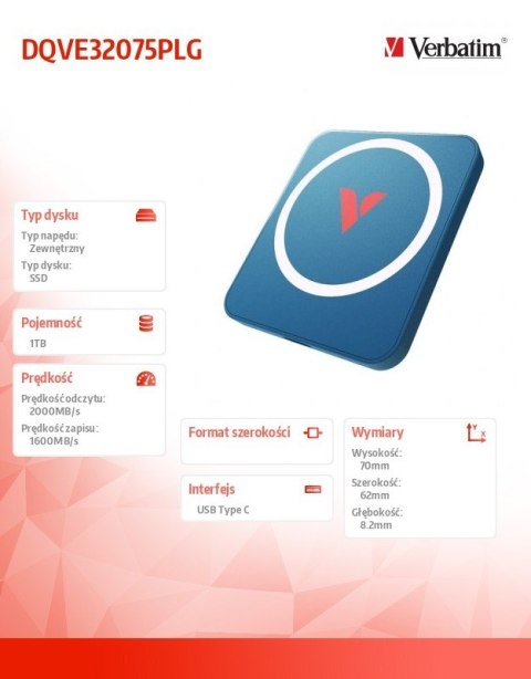 Dysk zewnętrzny SnapBack Magnetic SSD Blue MagSave 1TB Apple ProRes 4K 60kl/s