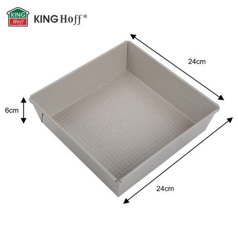 FORMA BLACHA KWADRATOWA DO CIASTA 24x24cm KINGHOFF KH-1974