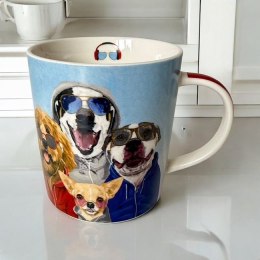 Psy Kubek Porcelanowy w Ozdobnym Pudełku, 400 ml