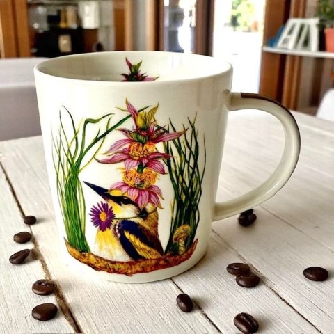 Ptak Kubek Porcelanowy w Ozdobnym Pudełku, 400 ml