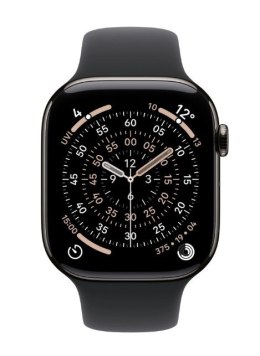 Watch Series 11 GPS + Cellular, koperta 42 mm z tytanu w kolorze łupku, pasek sportowy w kolorze czarnym - rozmiar S/M