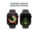 Watch Series 11 GPS + Cellular, koperta 46 mm z tytanu w kolorze łupku, pasek sportowy w kolorze czarnym - rozmiar M/L