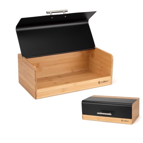 CHLEBAK BAMBUSOWY POJEMNIK NA PIECZYWO E-6067 CZARNY