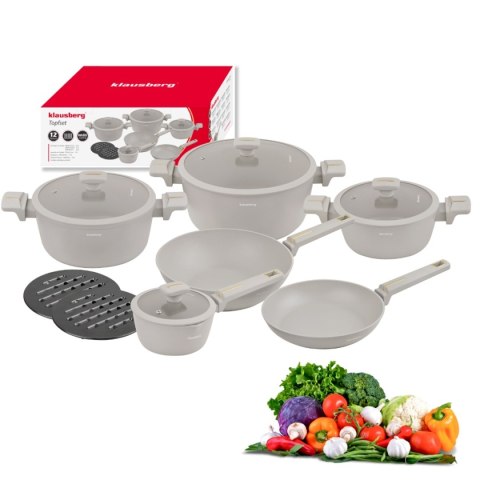 ZESTAW 12 ELEM. GARNKÓW MARMURKOWYCH KLAUSBERG KB-7969