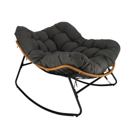 Bujany fotel kokon skandynawski XL Szary