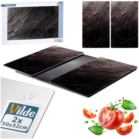 Deska do krojenia i osłona kuchenki szklana 60x52cm VILDE 259680