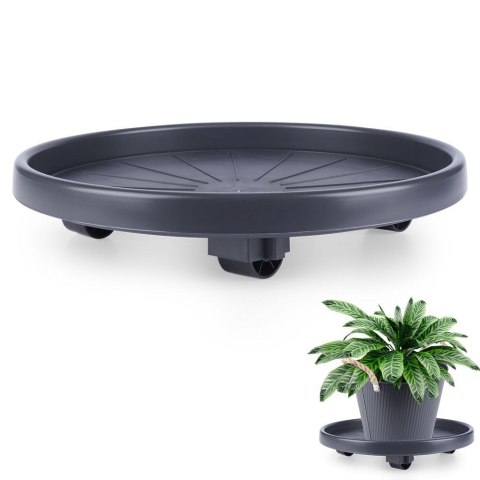 Podstawka stojak pod doniczkę donicę okrągła na kółkach podkładka 35 cm PROGARDEN 339485