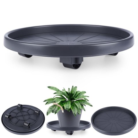 Podstawka stojak pod doniczkę donicę okrągła na kółkach podkładka 35 cm PROGARDEN 339485