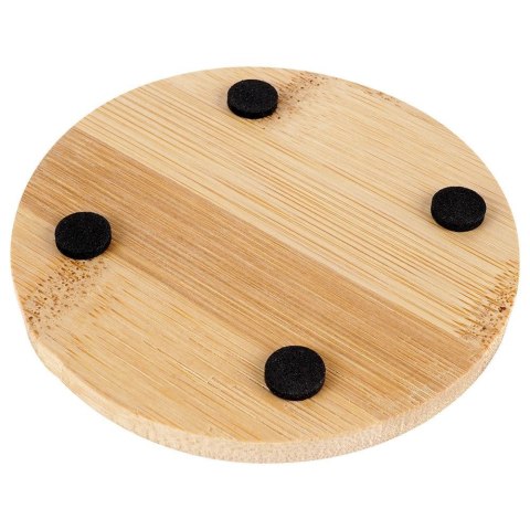Podstawki podkładki pod kubek kubki drewniane 9.7cm 4 sztuki EXCELLENT HOUSEWARE 139314-O