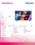 Telewizor QD MiniLED 75 cali 75MLED920/12