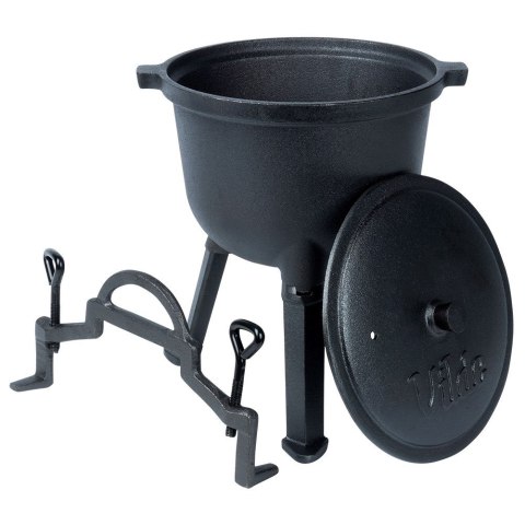 Kociołek żeliwny na ognisko na nóżkach z pokrywką CAST LINE 4L VILDE 199049