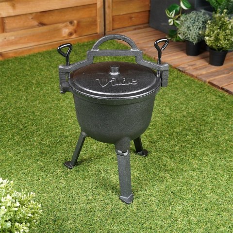 Kociołek żeliwny na ognisko na nóżkach z pokrywką CAST LINE 4L VILDE 199049