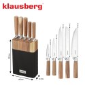 ZESTAW NOŻY W BLOKU AKACJOWYM KLAUSBERG KB-7981