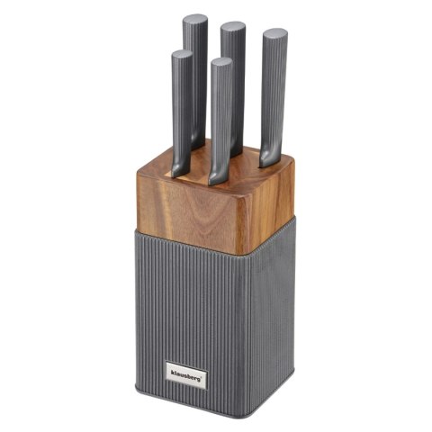 ZESTAW NOŻY W BLOKU AKACJOWYM KLAUSBERG KB-7982