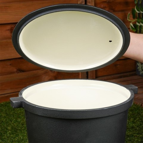 Kociołek żeliwny emaliowany na nóżkach z pokrywką CAST LINE 8L VILDE 199050