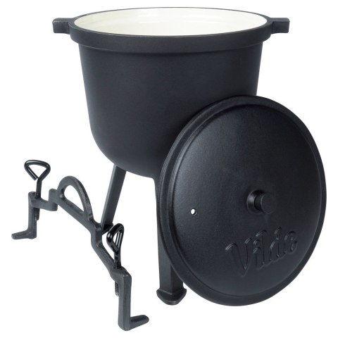 Kociołek żeliwny emaliowany na nóżkach z pokrywką CAST LINE 8L VILDE 199050