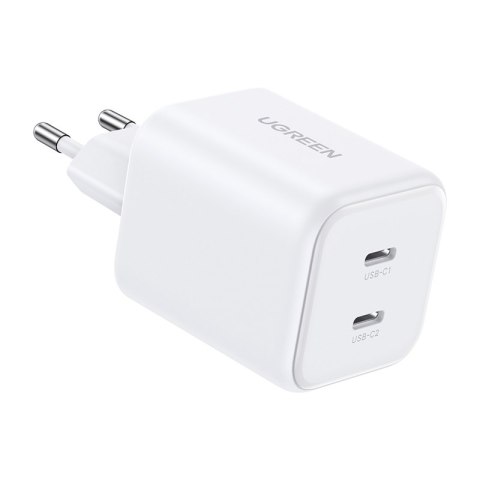 Ładowarka Dual UGREEN USB-C GaN 45W X526 (biała)