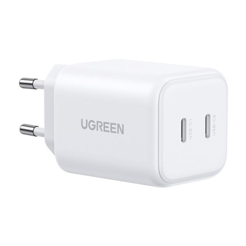 Ładowarka Dual UGREEN USB-C GaN 45W X526 (biała)