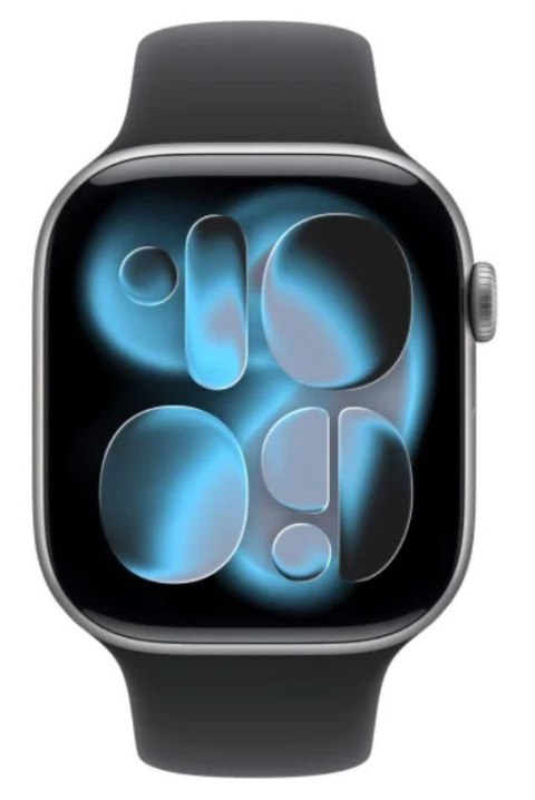 Watch Series 11 GPS+Cellular koperta 42 mm z aluminium w kolorze gwiezdnej szarości, pasek sportowy w kolorze czarnym - rozmiar 
