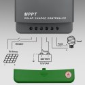 Solarny regulator ładowania MPPT z czujnikiem temperatury 50A | 12V/24V | LCD | Bluetooth | APP | GEL | LiFePO4