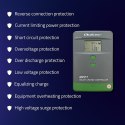 Solarny regulator ładowania MPPT z czujnikiem temperatury 50A | 12V/24V | LCD | Bluetooth | APP | GEL | LiFePO4