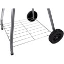 GRILL OGRODOWY KULISTY REX STALOWY 46CM Z POPIELNIKIEM