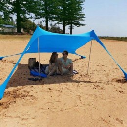 PAWILON TURYSTYCZNY PLAŻOWY PRZECIWSŁONECZNY OBCIĄŻANY PIASKIEM LYCRA 2.1X2X1.5M