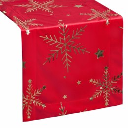 Bieżnik świąteczny 14B 40x140 cm czerwony w gwiazdki