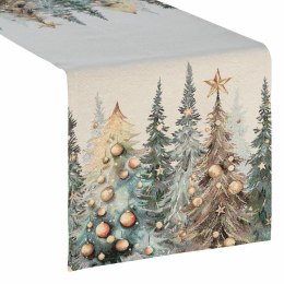 Bieżnik świąteczny gobelinowy 1387 45x140 cm choinki