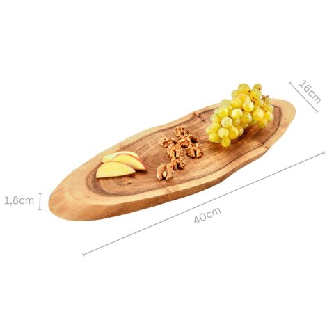 Deska do serwowania i krojenia z drewna akacjowego