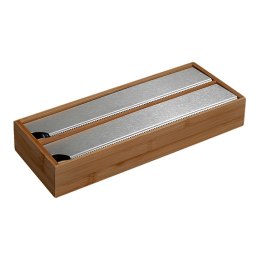 Dyspenser do folii bambusowy ciemny 35x13xh5,5 cm