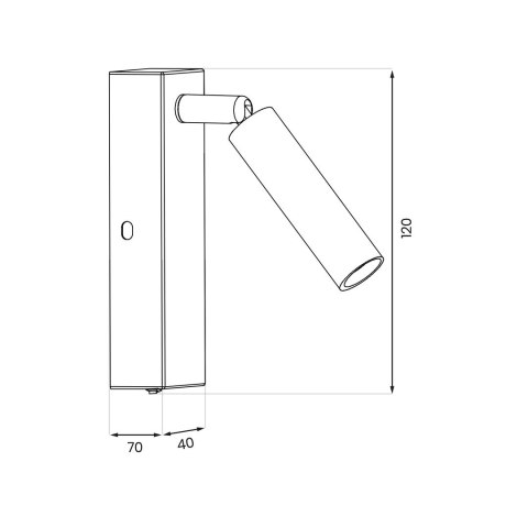 Kinkiet SANTI Czarny 1xG9 z włącznikiem