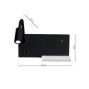 Kinkiet SHELF Czarny Półka Ładowarka USB 4W 5W 2W LED Lewostronny