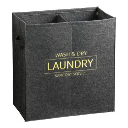 Kosz na pranie z filcu podwójny 53x28xh55 cm
