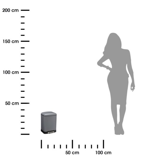 Kosz na śmieci 6L szary Ariane