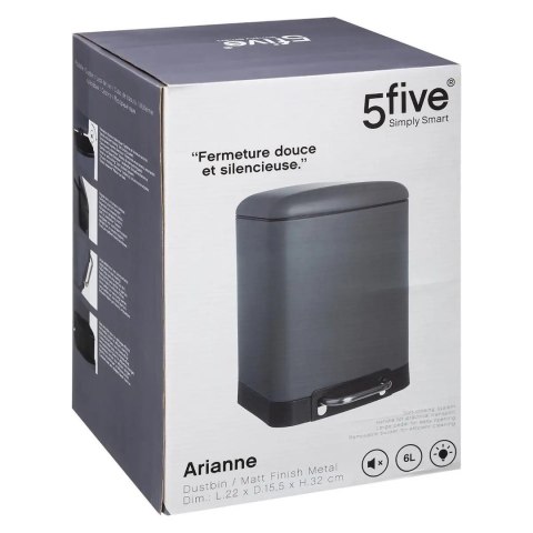 Kosz na śmieci 6L szary Ariane