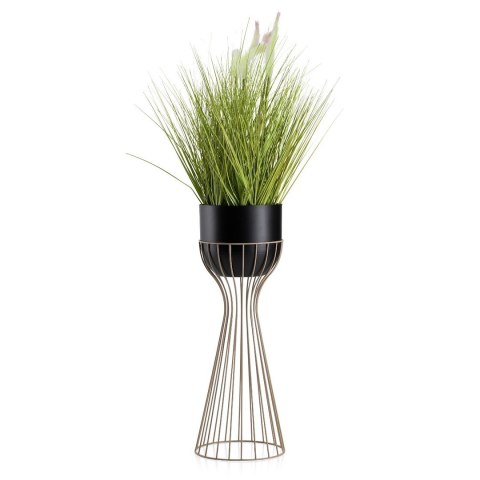 Kwietnik stojący z osłonką taupe 56 cm